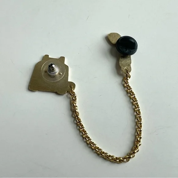 Pink and Gold Old Fashion Telephone Pin - Picture 7 of 7